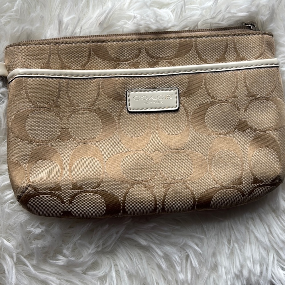 Coach Tan Signature Wristlet